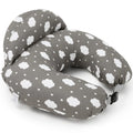 Momcozy Breastfeeding Pillow with Adjustable Strap Soft Support for Mom and Newborn Removable Cotton Cover Grey